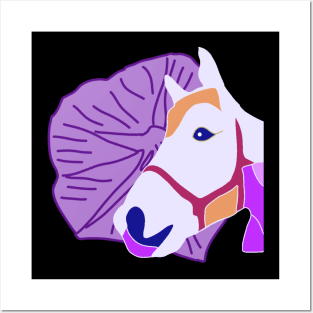 Purple horse Posters and Art